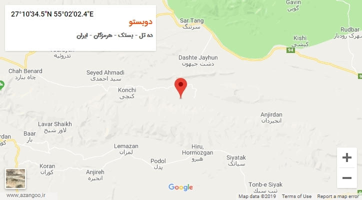 روستای دوبستو بر روی نقشه