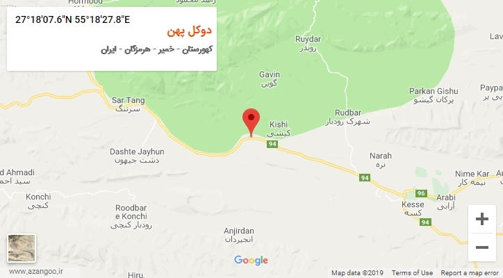 روستای دوکل پهن بر روی نقشه