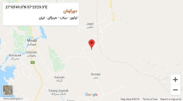 روستای دورکهنان بر روی نقشه
