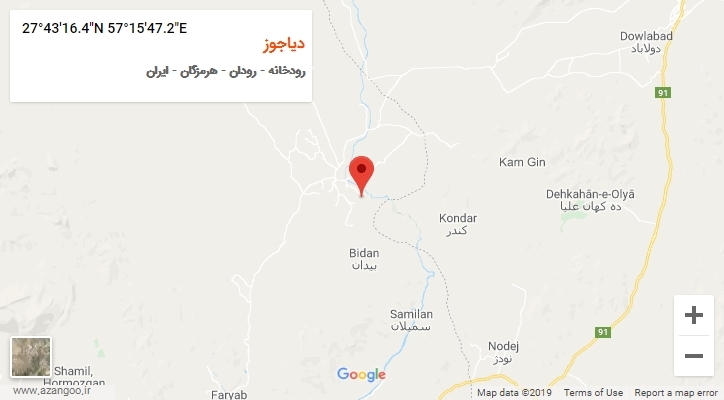 روستای دیاجوز بر روی نقشه