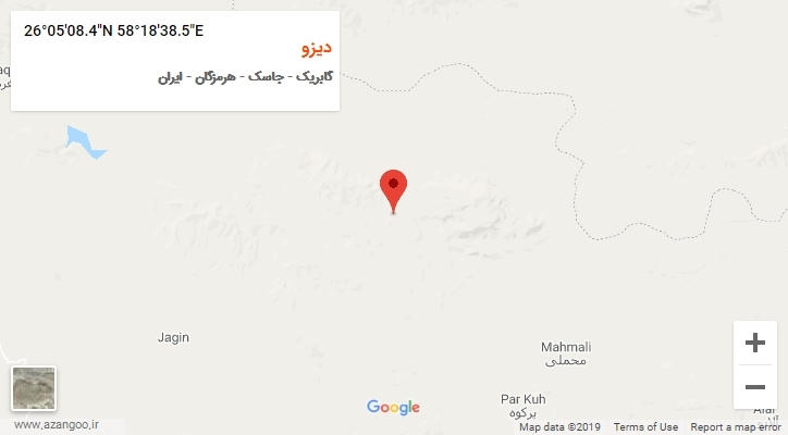 روستای دیزو بر روی نقشه