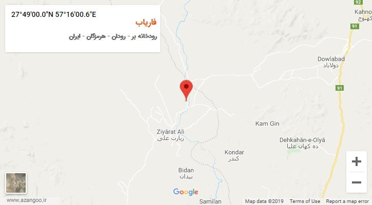 روستای فاریاب بر روی نقشه