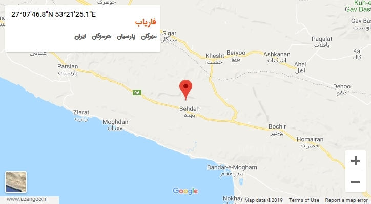 روستای فاریاب بر روی نقشه