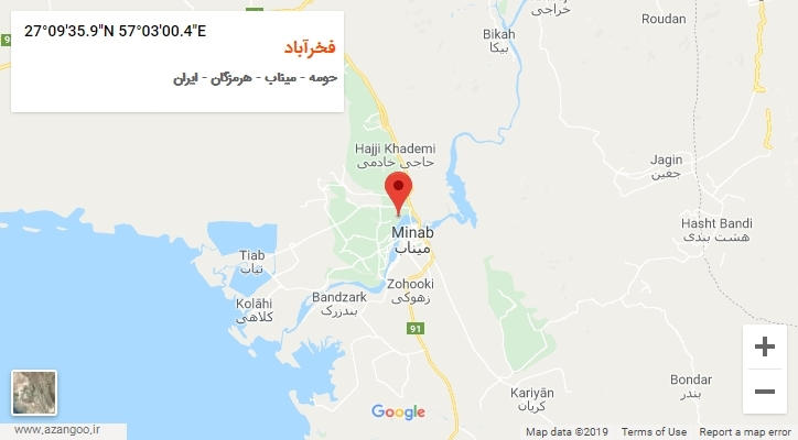 روستای فخرآباد بر روی نقشه