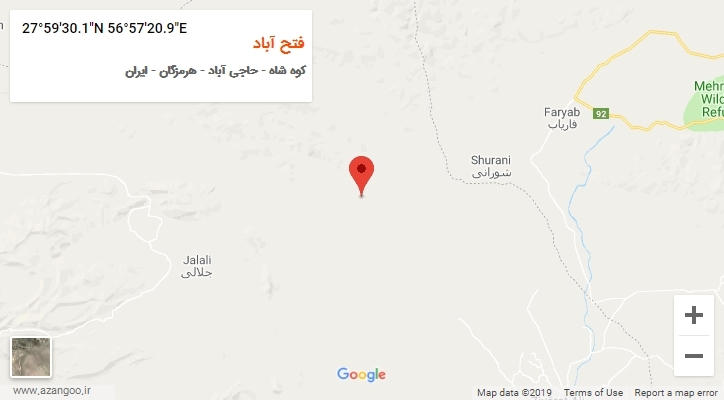 روستای فتح آباد بر روی نقشه