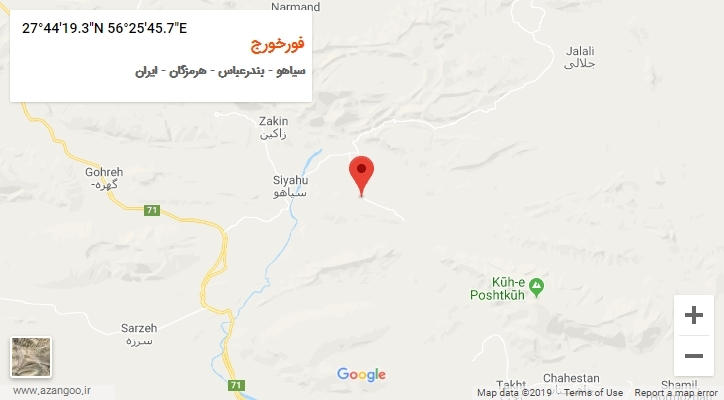 روستای فورخورج بر روی نقشه