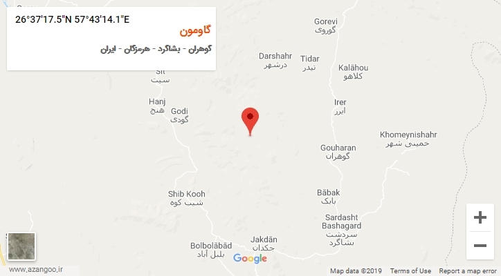 روستای گاومون بر روی نقشه