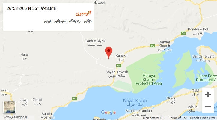 روستای گاومیری بر روی نقشه