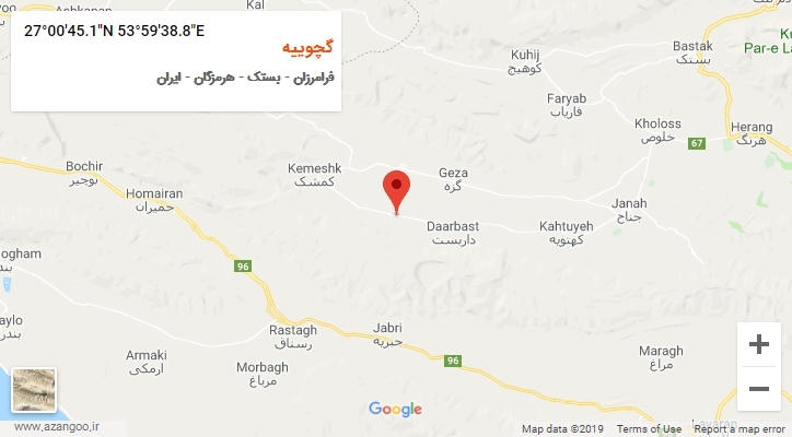 روستای گچوییه بر روی نقشه