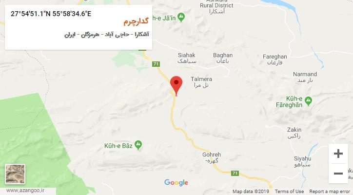 روستای گدارچرم بر روی نقشه