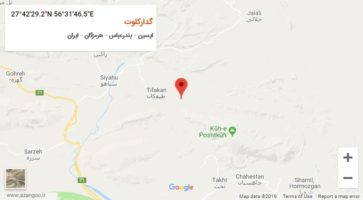 روستای گدارکلوت بر روی نقشه