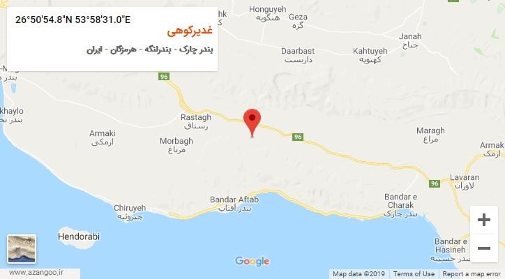روستای غدیرکوهی بر روی نقشه