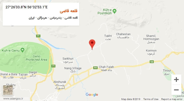 روستای قلعه قاضی بر روی نقشه