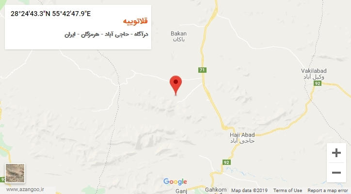 روستای قلاتوییه بر روی نقشه