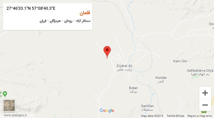 روستای قلمان بر روی نقشه