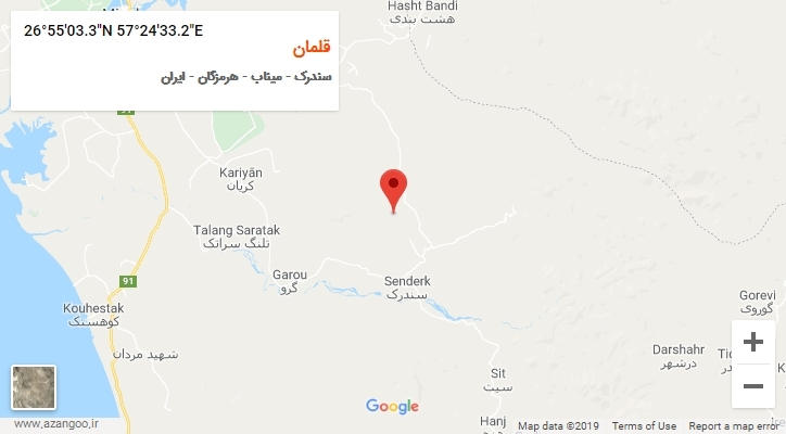 روستای قلمان بر روی نقشه