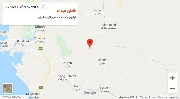 روستای قلمان عبداله بر روی نقشه