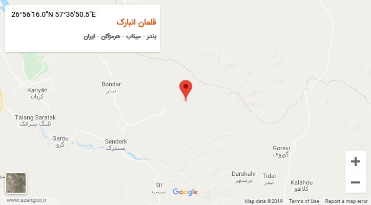روستای قلمان انبارک بر روی نقشه