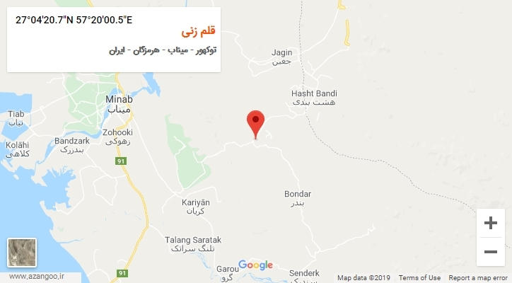 روستای قلم زنی بر روی نقشه