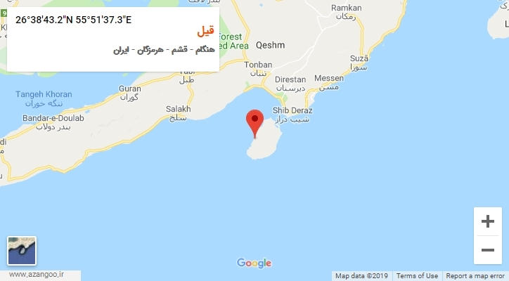 روستای قیل بر روی نقشه