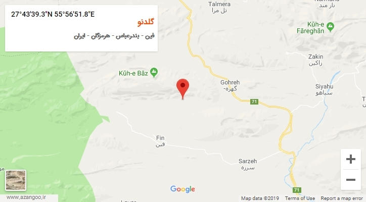 روستای گلدنو بر روی نقشه