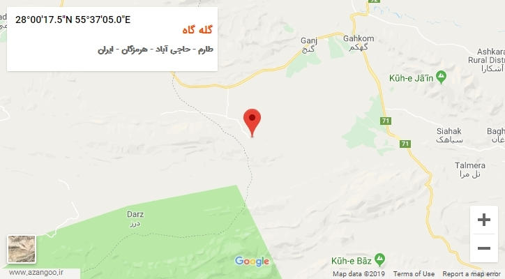 روستای گله گاه بر روی نقشه