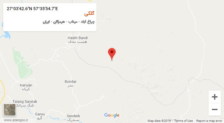 روستای گلکی بر روی نقشه
