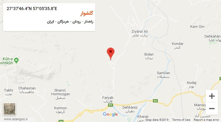 روستای گلشوار بر روی نقشه