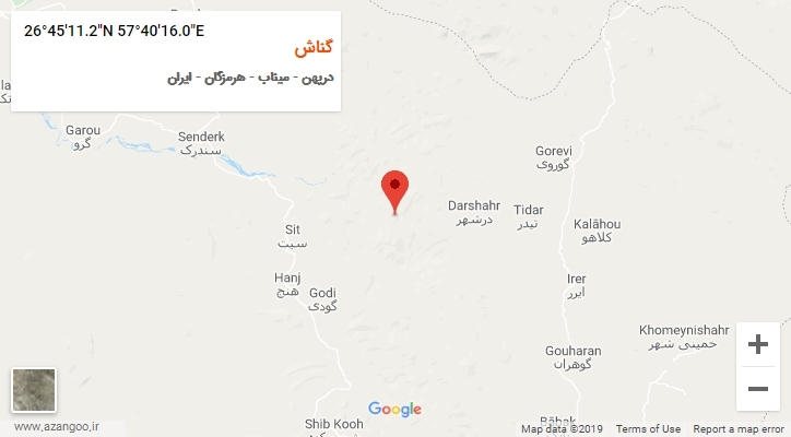 روستای گناش بر روی نقشه