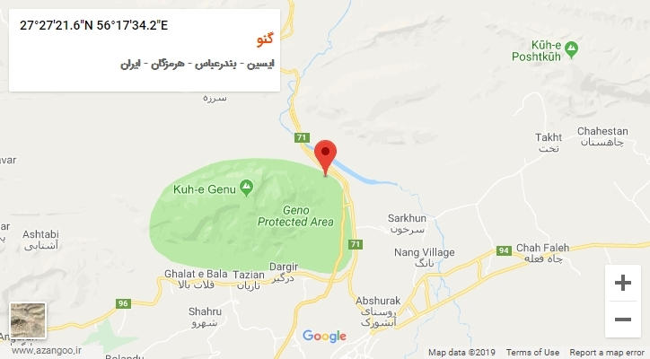 روستای گنو بر روی نقشه