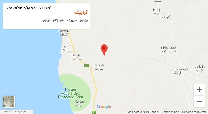 روستای گراییک بر روی نقشه