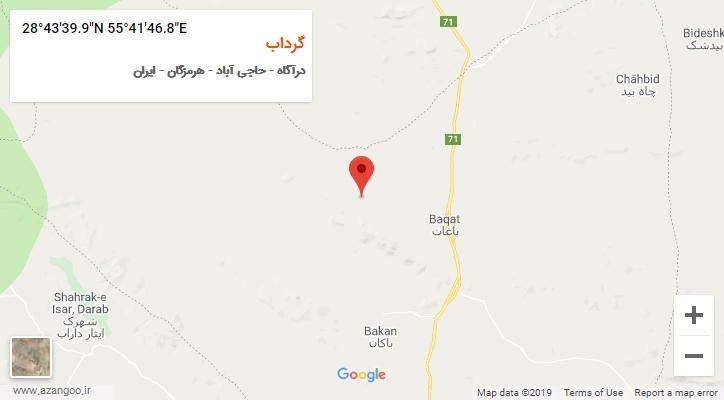 روستای گرداب بر روی نقشه