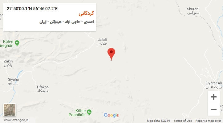 روستای گردگانی بر روی نقشه