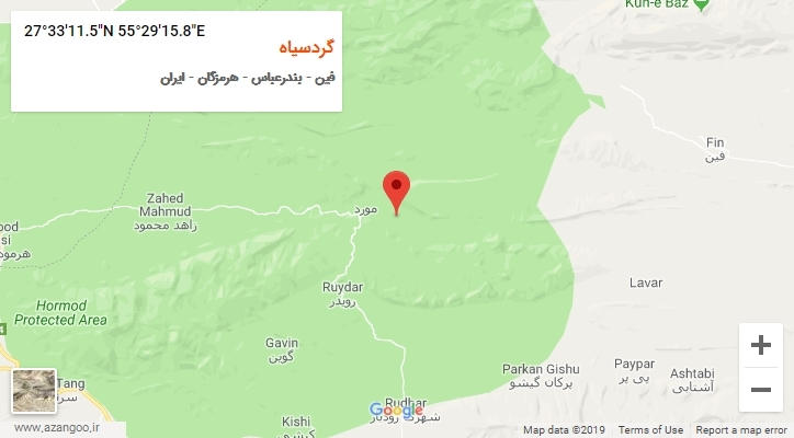 روستای گردسیاه بر روی نقشه