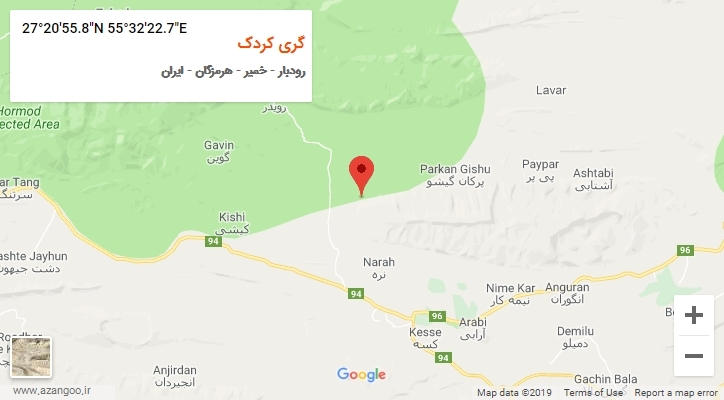 روستای گری کردک بر روی نقشه