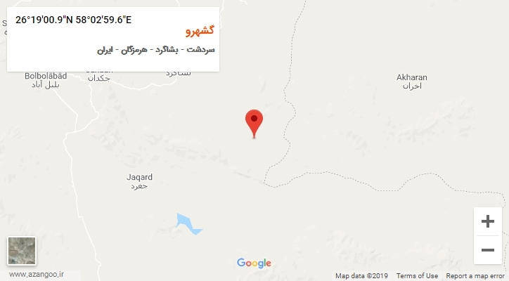 روستای گشهرو بر روی نقشه