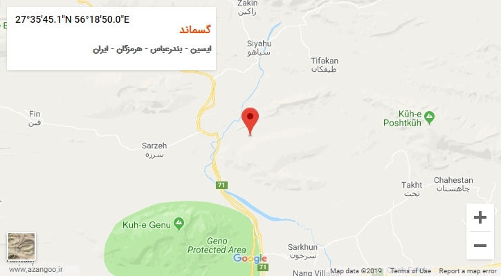 روستای گسماند بر روی نقشه
