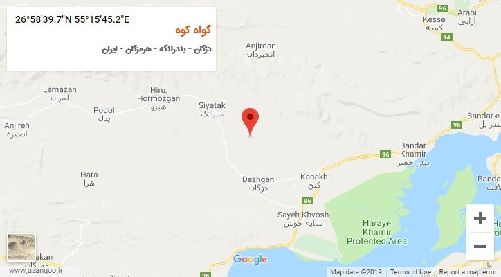 روستای گواه کوه بر روی نقشه