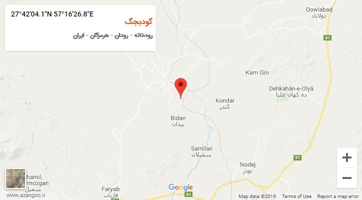روستای گودبجگ بر روی نقشه