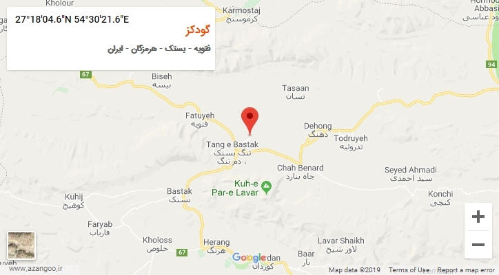 روستای گودکز بر روی نقشه