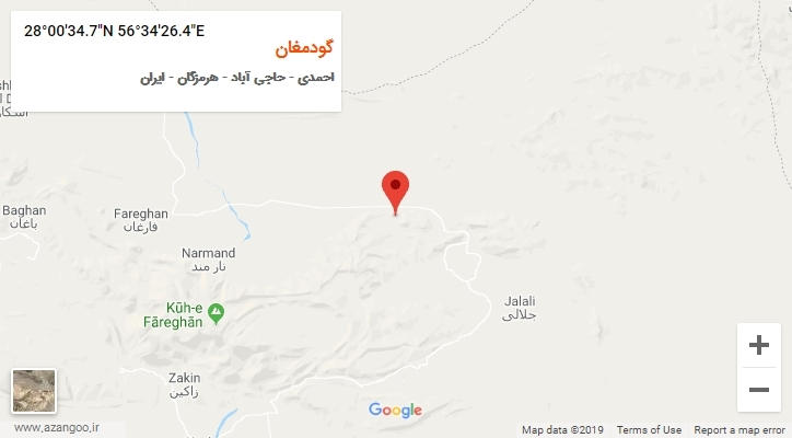 روستای گودمغان بر روی نقشه