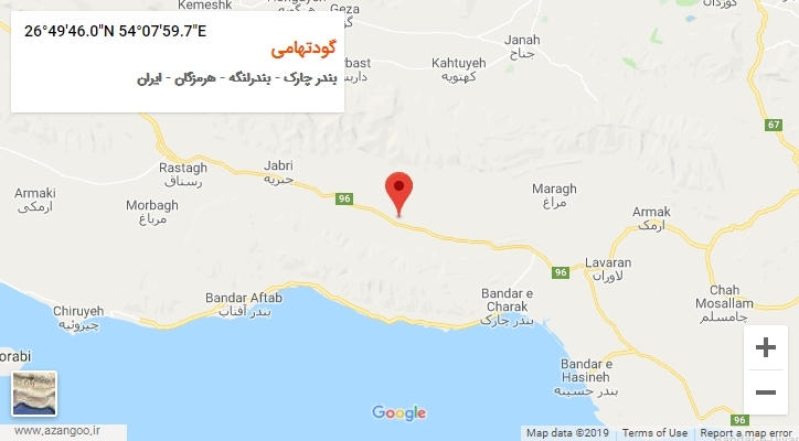 روستای گودتهامی بر روی نقشه