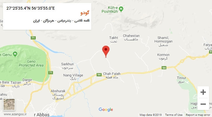 روستای گودو بر روی نقشه