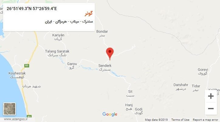 روستای گونر بر روی نقشه