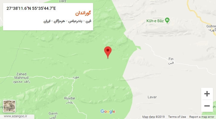 روستای گوراندان بر روی نقشه