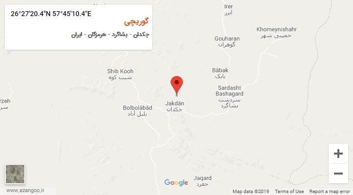 روستای گوریچی بر روی نقشه