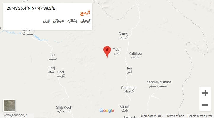 روستای گیمچ بر روی نقشه