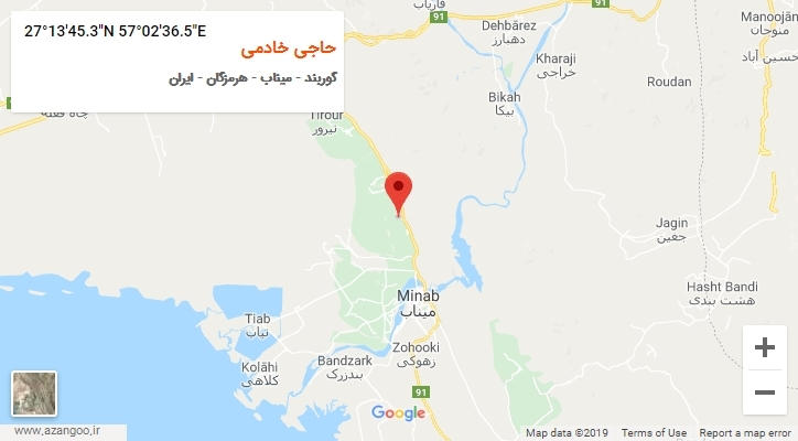 روستای حاجی خادمی بر روی نقشه