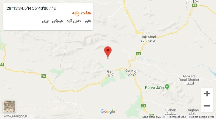 روستای هفت پایه بر روی نقشه