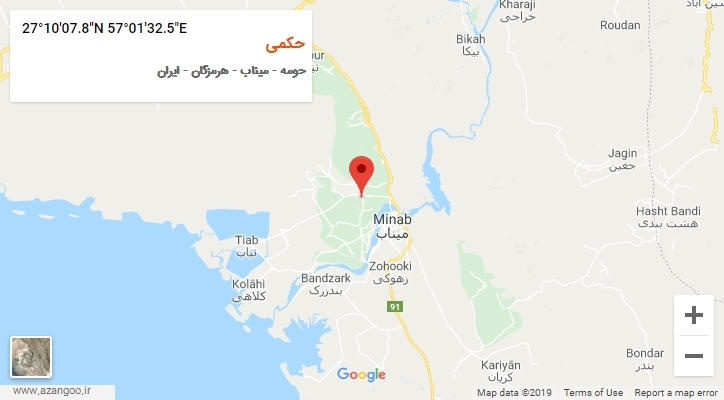 روستای حکمی بر روی نقشه